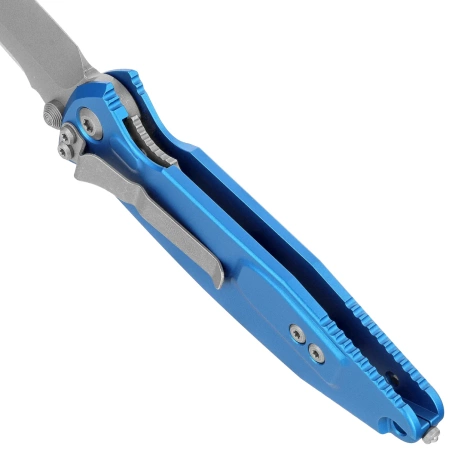 Nóż składany Microtech Socom Elite T/E-M Blue Aluminium, Apocalyptic M390MK by Tony Marfione (161-10APBL)