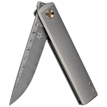 FOX Knife Chnops Sandblasted Titanium, Damasteel DS93X Gysinge by Riccardo Gobbato (FX-543 DBB)