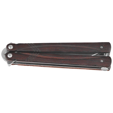 Martinez Albainox Balisong Knife Fine Wood, Satin 3Cr13Mov (02254)