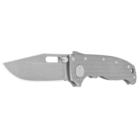 Nóż składany Demko AD20.5 Clip Point Milled Titanium, Stonewashed CPM 20CV by Andrew Demko (205-20CV-TI-TEX-CP)