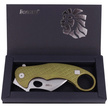 LionSteel L.E.One Knife Green Aluminum, Stonewashed MagnaCut by Emerson Design (LE1 A GS)