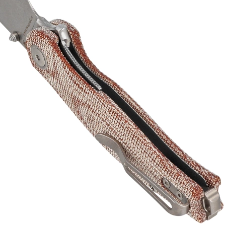 Nóż składany Viper Vale Natural Canvas Micarta, Stonewashed MagnaCut by Jesper Voxnæs (V6006CN)