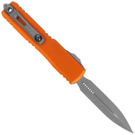 Nóż automatyczny OTF Microtech Ultratech Gen IV D/E Orange Aluminium, Apocalyptic M390MK by Tony Marfione (11224-10APOR)