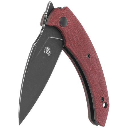 Fox Honos Plum Jute Micarta, Black Stonewashed BECUT by Bastinelli (FX-538 MP)