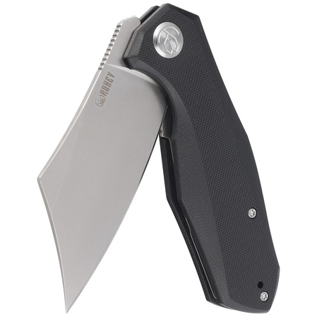 Kubey Knife Echo, Black G10, Bead Blasted D2 (KU329A)