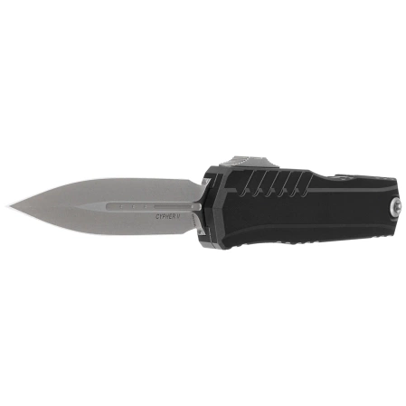 Nóż automatyczny OTF Microtech Cypher II D/E Black Aluminium, Apocalyptic M390MK by Deryk Munroe and Tony Marfione (1242-10AP)
