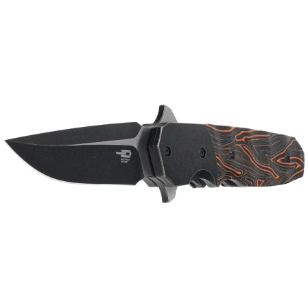 Nóż składany Bestech Freefall Black Titanium/Black-Orange G10, Black Stonewashed/Satin CPM S35VN by Jason Clark (BT2007B)