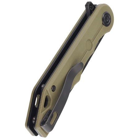 Nóż składany Kubey Knife Mizo Green G10, Blackwashed AUS-10 by Tiguass (KU312D)