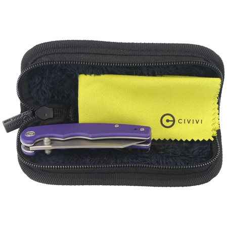 Civivi Knife P87 G10 Purple, Silver Bead Blasted Nitro-V by Kaila Cumings (C21043-2)