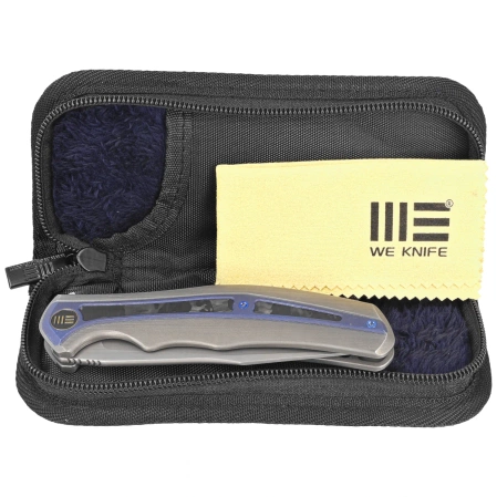 Nóż składany WE Knife Zonda Gray Hand Rubbed Titanium / Marble Carbon Fiber, Gray Hand Rubbed CPM 20CV by Kellen Bogardus (WE22016-4)