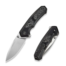 WeKnife Corwyn Bronze-Black Titanium/Aluminum Foil Carbon Fiber, Satin M390 (WE24088-3)