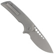 WE Knife Mini Malice Gray Titanium, Gray Stonewashed CPM 20CV by Ferrum Forge (WE054BL-2)