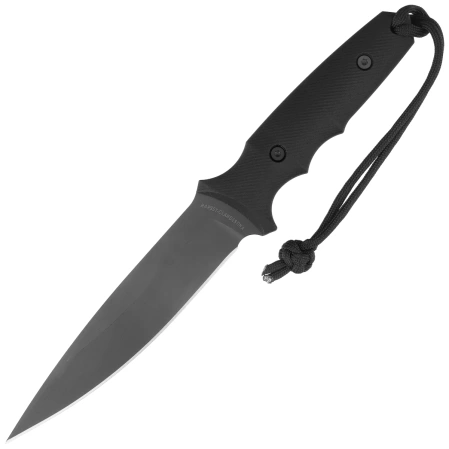 Spartan Blades Clandestina Black Canvas Micarta, Black PVD MagnaCut by William W. Harsey Jr. (SB57BKBKKYBK)