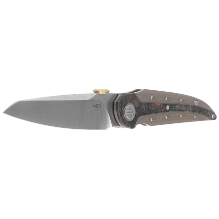 Bestech Prydwen Knife Bronze Titanium/Dark Matter Copper Fat Carbon, Stonewashed/Satin MagnaCut by Kombou (BT2409B)