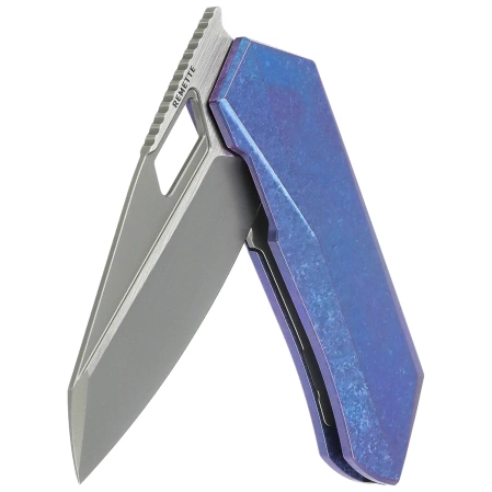 Nóż składany Remette RT-Woodpecker Crystal Blue Titanium, Hand Grinding Pearlescent M390 (RTWP-IB)