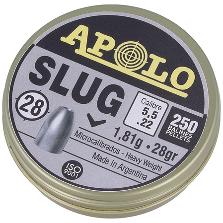 Apolo Slug 28 .22/5.5mm Airgun Pellets, 200 psc 1.81g/28.0gr (19302)