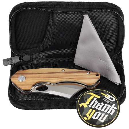 Bestech Knife Skirmish Natural Olivewood, Satin 154CM (BL06B)