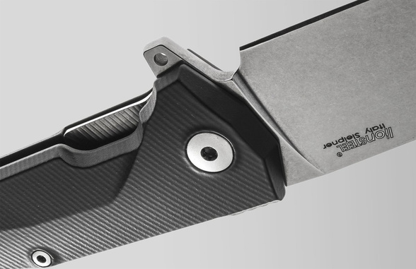 Nóż składany LionSteel KUR Black G10, Stonewashed Sleipner by Molletta (KUR BK)