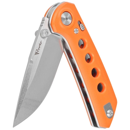 Reate PL-XT Orange G10, Stonewashed Nitro-V Knife