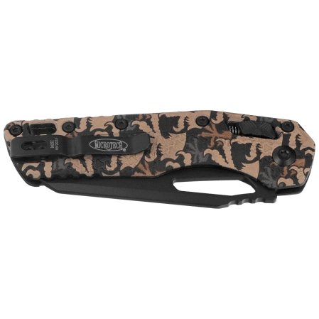 Microtech MSI S/E Ram-Lok Claw Burst Camo Tri-Grip Polymer, Black M390MK by Tony Marfione (210T-1PMCWC-Z4)
