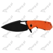 Nóż składany Real Steel Pelican Orange G10 / Black Steel, Black D2 by Aslan Zhanabayev (7922)