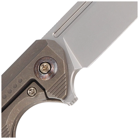 WE Knife Reiver LE No 223/260 Bronze Titanium, Silver Bead Blasted CPM S35VN knife (WE16020-3)