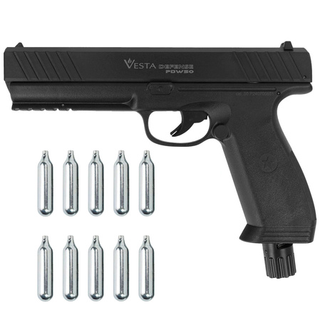 Zestaw Pistolet RAM Vesta Defence PDW50 .50 cal 17J + 10 kapsuł CO2