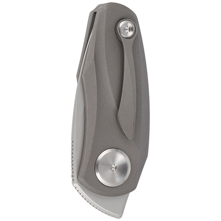 Bestech Knife Tulip Dark Grey Titanium, Fine Stonewash M390 by Ostap Hel (BT1912E)