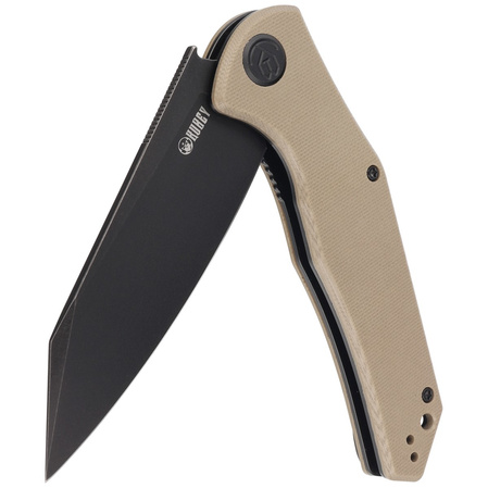 Kubey Knife Flash Tan G10, Blackwashed AUS-10 (KU158J)