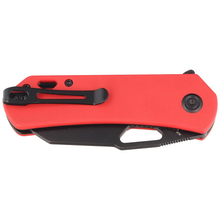 Kubey Duroc Red G10, Black Stonewashed AUS-10 by Colin Maisonpierre (KU332F)