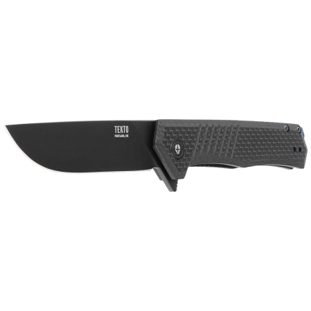 Nóż składany Tekto F1 Alpha Black Carbon Fiber, Blue HW, Black D2