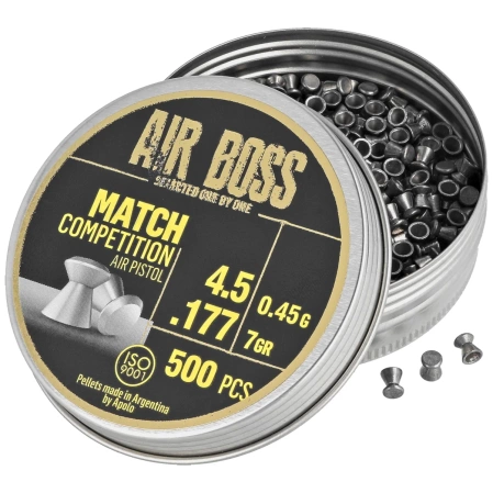 Apolo Air Boss Match Competition AirPistol Pellets .177/4.5 mm, 500 pcs 045g/7.0gr (30303)