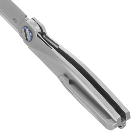 Nóż składany Rike Knife Baidi S Titanium/Green Carbon Fiber, Bead Blasted M390 (RK-Baidi-S-P/GCF)