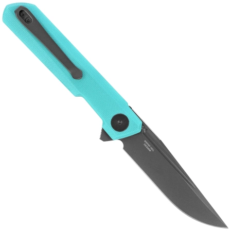 Bestechman Mini Dundee DD Knife Light Blue G10, Grey PVD D2 by Ostap Hel (BMK08E)