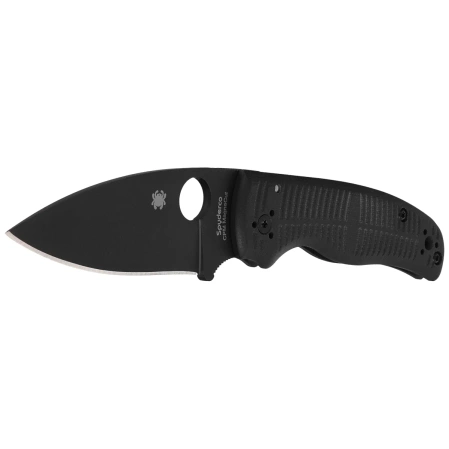 Spyderco Shaman SALT Knife Black G10, Black DLC MagnaCut by Sal Glesser (C229GMCBKP)
