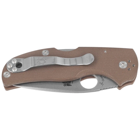 Spyderco Native 5 Sprint Run Knife Brown G10, Satin CPM 15V by Sal Glesser (C41GPBN15V5)