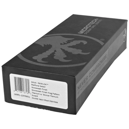 Microtech Marfione Select Stitch Ram-Lok S/E Knife Frag Titanium, Double Vapor Blast HW, Stonewashed M390MK by Borka Blades and Tony Marfione (169RL-10FRMS1)