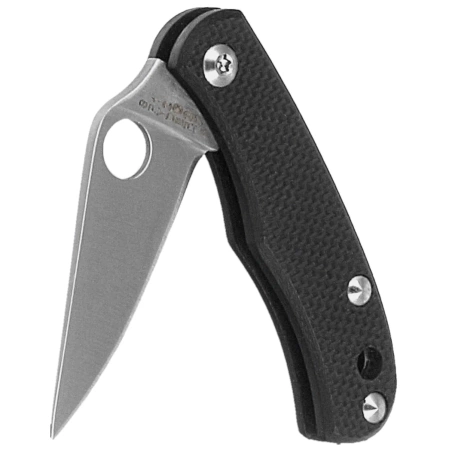 Spyderco Bug Knife Black G10, Satin 12C27 (C133GBKP)