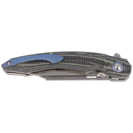 Bestech Knife Fanga Carbon Fiber / Beige G10, Satin D2 by Kombou (BG18D)