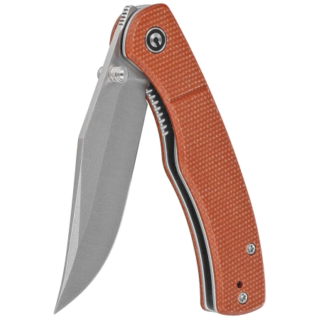 Nóż składany Civivi Clingman Brown Canvas Micarta, Satin Nitro-V by Taylor Martin Best Damn EDC (C23065-3)