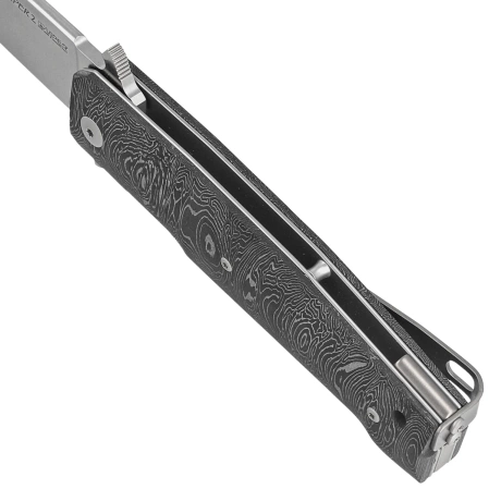 Viper Keeper 2 Damask Fat Carbon, Satin Elmax by Fabrizio Silvestrelli Knife (V6000FCLD)