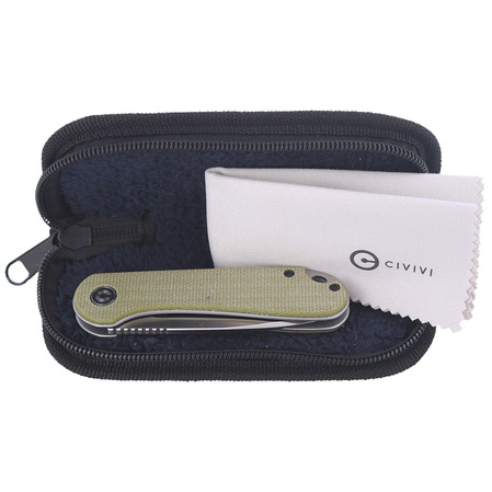 CIVIVI Knife Elementum Flipper Olive Micarta, Satin Finish (C907S)