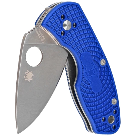 Spyderco Ambitious Lightweight Blue FRN, Satin Plain CPM S35VN (C148PBL)