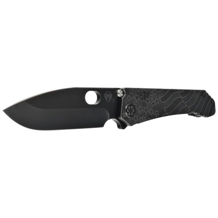 Nóż składany Medford 187 DP Black PVD ''Ghosted Flag'' Titanium, PVD HW, PVD w/Bronze Clip, Black PVD D2 by Greg Medford (MK002DPQ-30PV-TPCP-Q4)