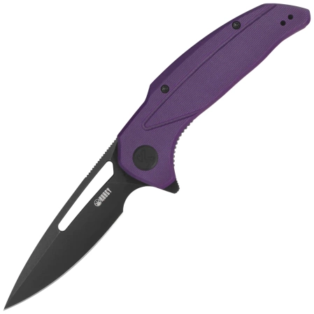 Nóż składany Kubey Nautilus Purple G10, Silver Sandblasted 14C28N by Sherif Manganas (KU372A)