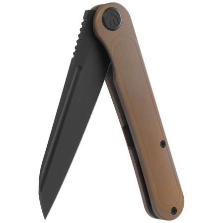 Nóż składany Kubey Dandy Gold Titanium, Blackwashed CPM S90V by Maksym Tkachuk (KB247E)