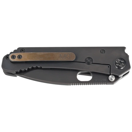 Nóż składany Medford 187 DP Black PVD ''Ghosted Flag'' Titanium, PVD HW, PVD w/Bronze Clip, Black PVD D2 by Greg Medford (MK002DPQ-30PV-TPCP-Q4)