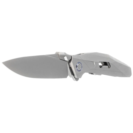 Nóż składany RikeKnife Shadow Clip Point Gray Titanium, Satin M390 (RK-Shadow-S-P)