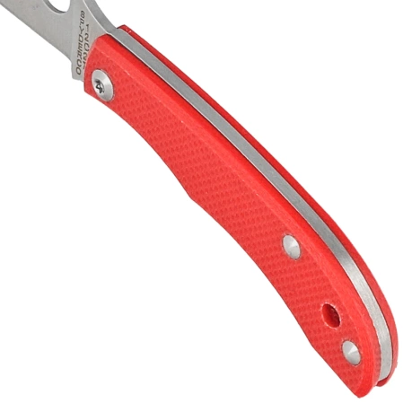 Spyderco Honeybee Knife Red G10, Satin 12C27 (C137GRDP)