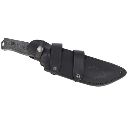 FOX Native Sandblasted Black Micarta, Black Idroglider Stone Washed D2 by Andrea Todesco (FX-611)